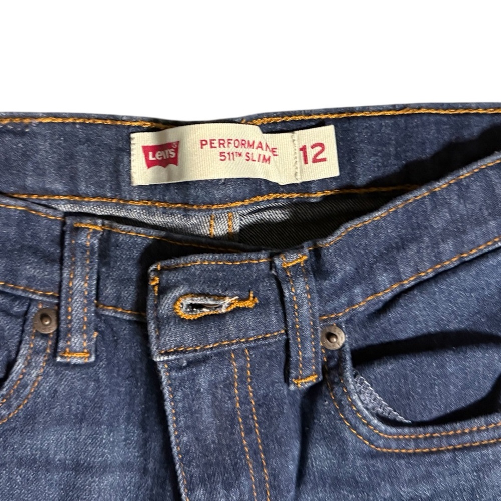 Levi’s 511 Slim Boys Jeans 12R | Like New‎ | Y2K Skater Streetwear Dark Wash - Picture 4 of 4